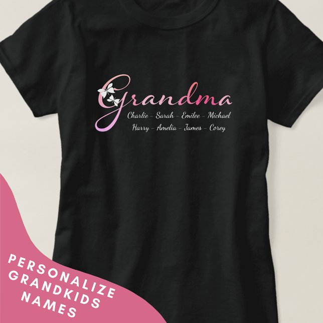 Grandma Shirt with Grandkids Names (Colourful) (Creator Uploaded)