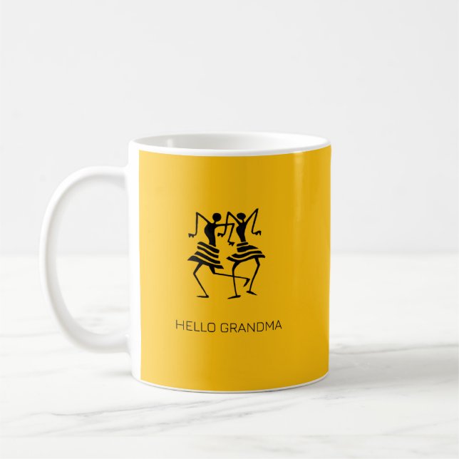 Grandma Silhouette Celebration Dancers  Coffee Mug (Left)