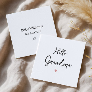 Grandma Simple Pregnancy Announcement Card