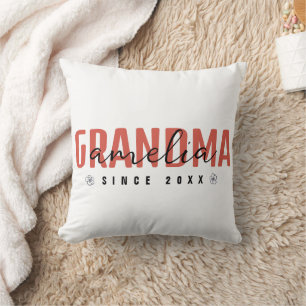 Grandma Since 20XX Modern, Clean Contemporary Cushion