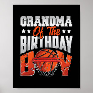 Grandma Sketll Birthday Boy Family Ller B-day Part Poster
