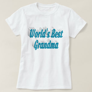 Grandma sky blue text Mothers Day T-Shirt