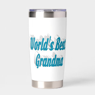 Grandma sky blue typography Mothers Day Insulated Tumbler