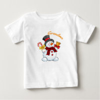 Grandma Snowman Candy Cane Christmas Red Plaid