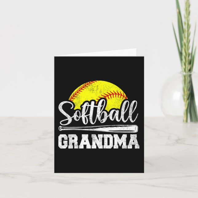 Grandma Softball Player Game Day Mother#39; #39;s  Card (Front)