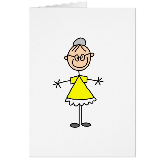 Grandma Stick Figure Card (Front)