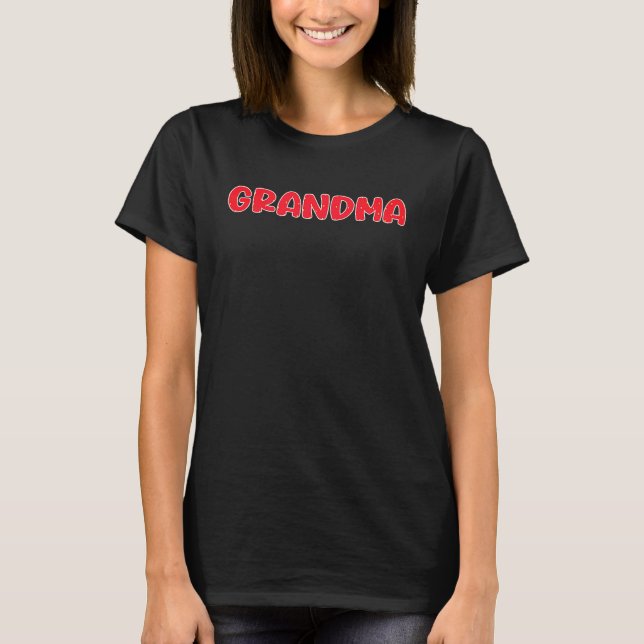 Grandma Strawberry Pattern Mother Day Strawberry T-Shirt (Front)