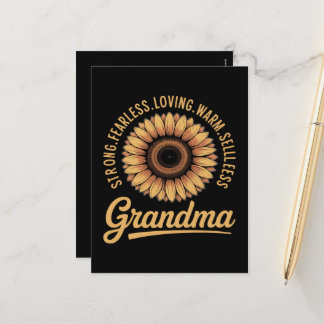 Grandma Sunflower Mothers day  Holiday Postcard