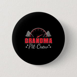 Grandma T Crew Race Car Driver Birthday Party Raci 6 Cm Round Badge