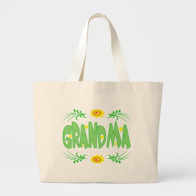 Grandma T-shirts and Gifts For Her Large Tote Bag (Front)