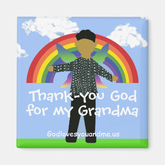Grandma Thank-you God  Magnet