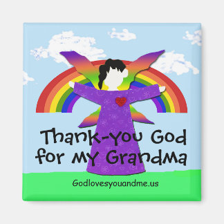 Grandma Thank you God Magnet