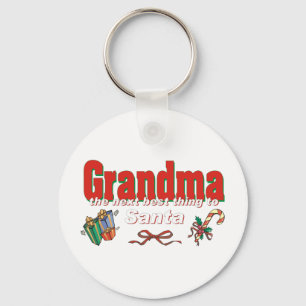 Grandma, The Next Best Thing To Santa Key Ring