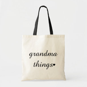 Grandma Things Cute Script Funny Gift Tote Bag