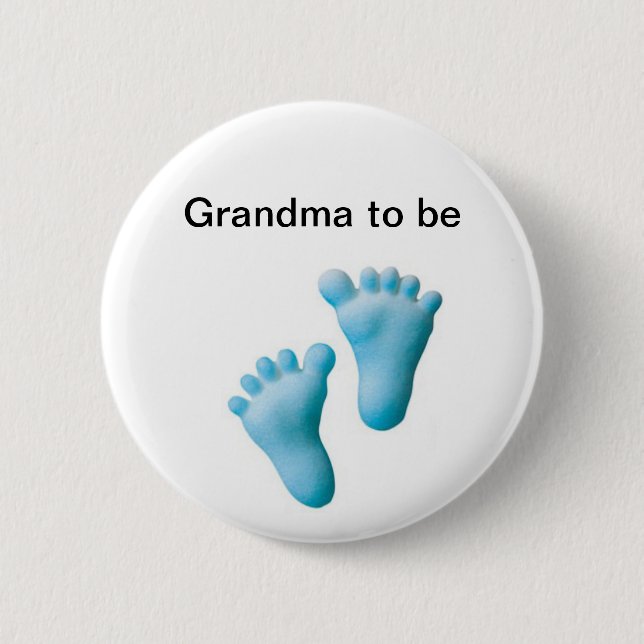 Grandma to be 6 cm round badge (Front)