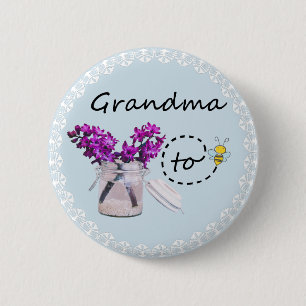 Grandma To Be 6 Cm Round Badge