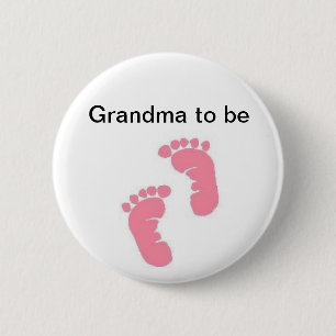 Grandma to be 6 cm round badge