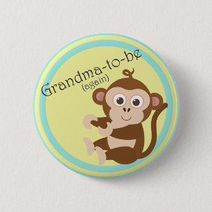 Grandma-to-be (again) 6 cm round badge