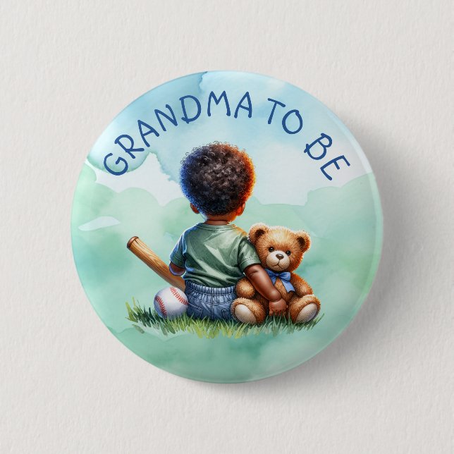 Grandma to be | Baby Shower  6 Cm Round Badge (Front)