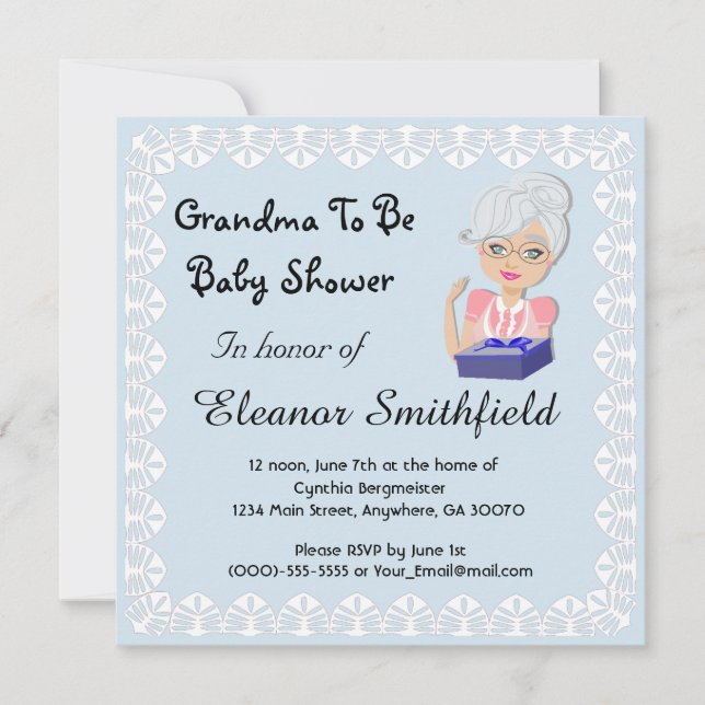 GrandMa To Be Baby Shower Invitation (Front)