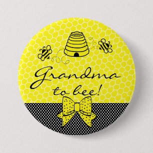 Grandma To Be Bee 7.5 Cm Round Badge