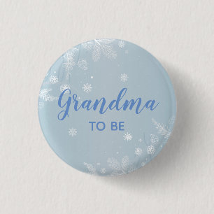 Grandma to be Blue Baby Boy Shower l New Grandma 3 Cm Round Badge