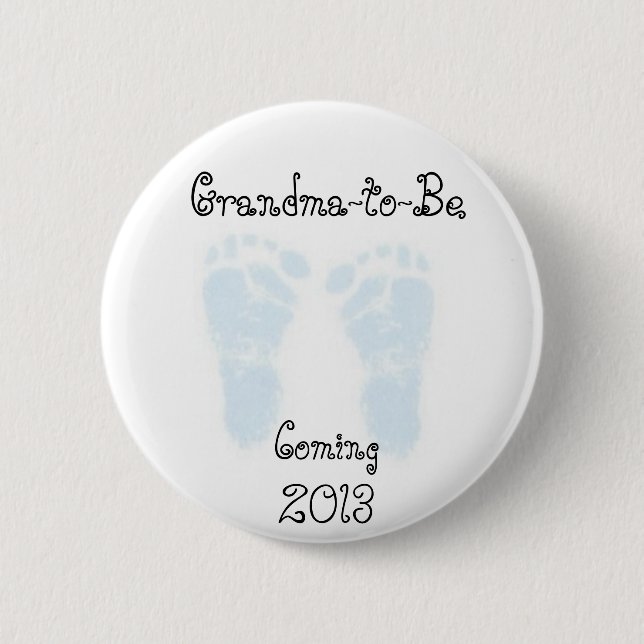 Grandma To Be (boy) Pin (Front)