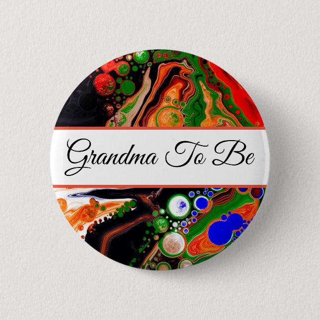 Grandma To Be | Boy's  Baby Shower   6 Cm Round Badge (Front)