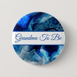 Grandma To Be   Boy's Baby Shower   Button
