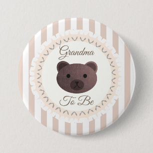 Grandma To Be Button Bear Woodlands Theme