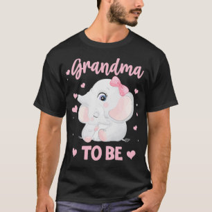 Grandma To Be Elephant Baby Boy Kids Mothers Day T-Shirt