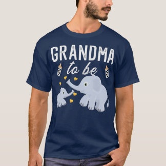 Grandma To Be Elephant Baby Shower Grandma Cute T-Shirt