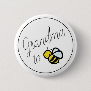 Grandma to Bee Baby Shower Button
