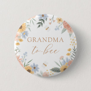 Grandma to Bee Baby Shower Button