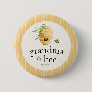 Grandma To Bee Bumblebee Baby Shower Family Pin