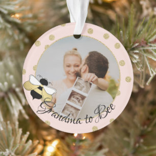 Grandma to Bee We're Expecting with Photo Ornament