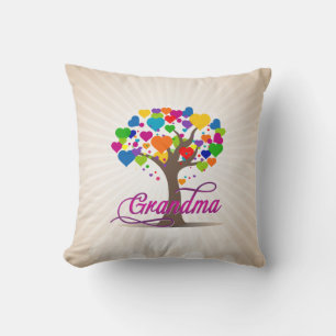 Grandma Tree of Life Hearts Cushion