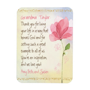 Grandma Tribute Custom Keepsake Magnet