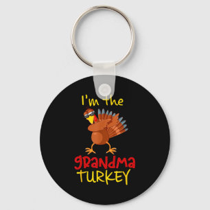 Grandma Turkey Matching Family Group Thanksgiving  Key Ring
