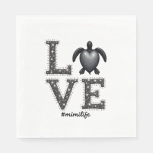 Grandma Turtle - Love Mimi Life Sea Turtle, Mimi T Napkin