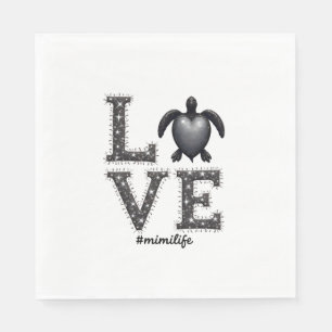 Grandma Turtle - Love Mimi Life Sea Turtle, Mimi T Napkin