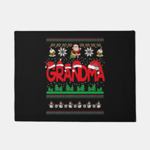 Grandma Ugly Christmas Sweater Doormat