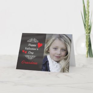 Grandma Valentine's Chalkboard Photo card