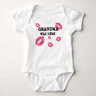 GRANDMA WAS HERE BABY KISSES  BODYSUIT