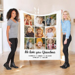 Grandma We love you 9 photo collage Fleece Blanket<br><div class="desc">The Grandma 8-Photo Personalised Custom Text Gift Fleece Blanket is a heartwarming and unique way to show Grandma your love. Featuring a collage of eight cherished family photos, this blanket is personalised with custom text to create a one-of-a-kind keepsake. Made from soft, cosy fleece, it provides both warmth and a...</div>