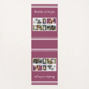 Grandma we love you Grandchildren 6 Photo Collage Yoga Mat