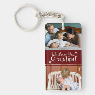 Grandma We Love You Grandparents Day Key Ring