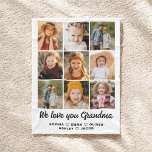 Grandma We Love you Hearts Modern Photo Collage Fleece Blanket<br><div class="desc">The Grandma 8-Photo Personalised Custom Text Gift Fleece Blanket is a heartwarming and unique way to show Grandma your love. Featuring a collage of eight cherished family photos, this blanket is personalised with custom text to create a one-of-a-kind keepsake. Made from soft, cosy fleece, it provides both warmth and a...</div>