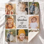 Grandma We Love you Hearts Modern Photo Collage  Sherpa Blanket<br><div class="desc">The Grandma 8-Photo Personalised Custom Text Gift Fleece Blanket is a heartwarming and unique way to show Grandma your love. Featuring a collage of eight cherished family photos, this blanket is personalised with custom text to create a one-of-a-kind keepsake. Made from soft, cosy fleece, it provides both warmth and a...</div>