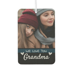 Grandma We Love You One Photo Car Air Freshener